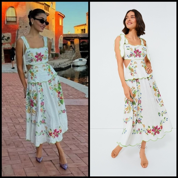 FARM Rio Dresses & Skirts - EUC RARE Farm Rio Off White Tropical Romance Maxi Dress ASO Hande Ercel
